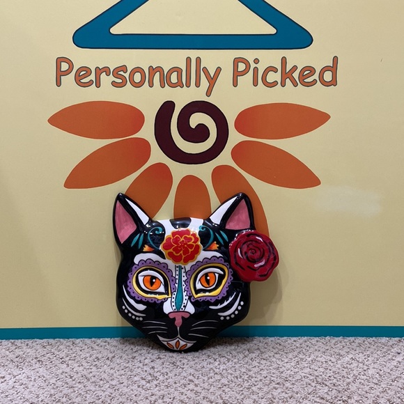 Blue Sky Clayworks DAY OF THE DEAD CAT Hanging Wall Art - Picture 1 of 5